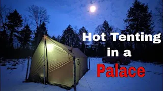 Winter Hot Tent Camping in the OneTigris Tegimen, -10