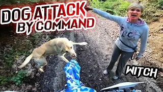 Angry Woman Vs Biker - Dog Attack Rider 2020