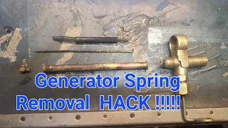 Coleman Generator SPRING Removal HACK - Lantern Restorations - slw restorations