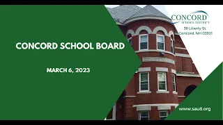 Concord School Board 3-6-23