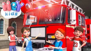 Pompierii 👨‍🚒 Mașină de pompieri 🚒 Cântec pentru copii - HeyKids