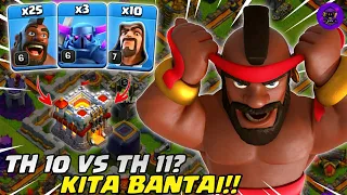 TH 10 BANTAI TH 11!! PEKKA + WIZARD + HOG RIDER (PEWIHO) - STRATEGI WAR/PUSH TH 10 | COC INDONESIA