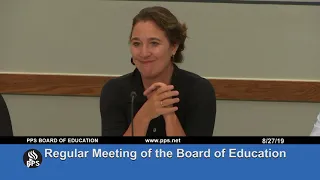 Regular Meeting of the Board of Education - August 27,2019