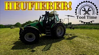 Heufieber! Erster Schnitt, Schwaden mit Deutz Agrotron Mk3, Presse Massey Ferguson 6614 #farmvlog