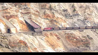 4K! CPKC loaded coal train in the deep canyons and tunnels of the Thompson River!