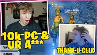 CLIX Carries the TOXIC KID Who Got a $10,000 PC To His FIRST WIN in Fortnite CHAPTER 5! (Fortnite)