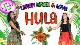 Learn how to Hula in Miss Jessica's World | Teaching Kids Cultural Dance | Dance for kids