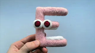 ASMR Spanish Alphabet Lore E (HKtito version) Needlefelt Wool Art