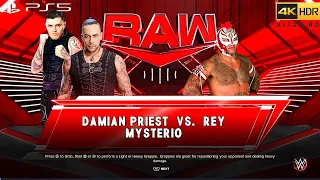 WWE 2K23 (PS5) - REY MYSTERIO vs DAMIAN PRIEST | RAW, MARCH 27, 2023 [4K 60FPS HDR]