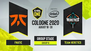 CS:GO - Fnatic vs. Team Heretics [Nuke] Map 1 - ESL One Cologne 2020 - Group B - EU