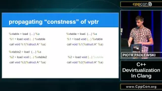 CppCon 2015: Piotr Padlewski "C++ devirtualization in clang"