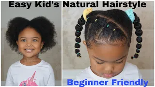 Easy Toddler Natural Hairstyle l Curly Kids Protective Style