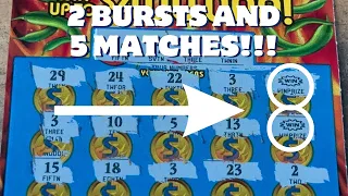 ‼️5 Matches And 2 Bursts‼️Playing the $5s Including The New Spicy Hot Win🌶️Georgia Lottery Tickets