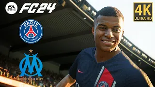 PSG vs. Marseille ft. Kolo Muani, Aubameyang • Ligue 1 2023/24 Full Match Gameplay