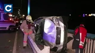 Сталася аварія на Північному мосту у Києві