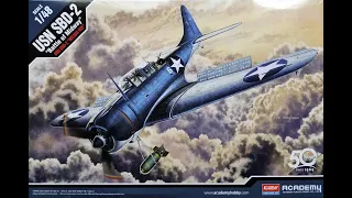 USN SBD-2 Dauntless : In Box Review : Academy : 1/48 Scale