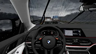 BMW X6M Competition - City Car Driving | Rain Drive | Logitech G29 Steering Wheel Gameplay