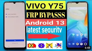 vivo y75 frp bypass android 13 update | vivo y75 (v2142) Gmail Account unlock without pc | y75 frp