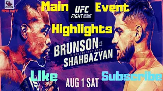 UFC Derek Brunson vs Edmen Shahbazyan ( Full Highlights )