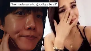 jhope CRIES "I Cant Do It"! Becky Gs TEARFUL Reaction to jhopes Goodbye Military Post! Post DELETED