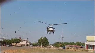 Helicóptero da Ciopaer em Carlinda na Operação Risp