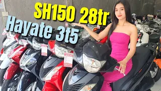 Người Đẹp lên Hayate 3t5 SH150 28tr Charly Viva Thái Citi100 7t5 Wave Thái góp 0 đồng ở Quang Đạo