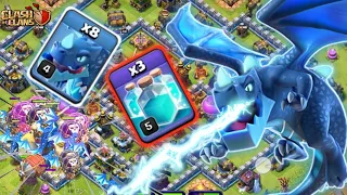 Th13 electro dragon+clone spell attack strategy | electro dragon clone spell attack th13 | clashon