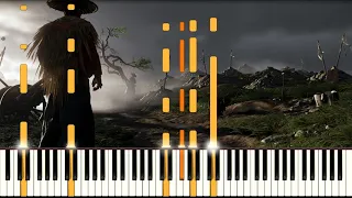 Ghost of Tsushima OST - Way of the Ghost (Piano Tutorial) [Synthesia]