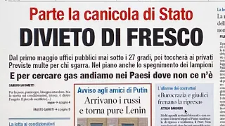 Prime pagine dei giornali di oggi 20 aprile 2022. Rassegna stampa. Quotidiani nazionali italiani