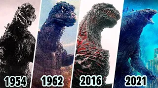Evolution of Godzilla in Movies 1954-2021  Godzilla vs Kong 2021  Godzilla King of the Monsters 2019