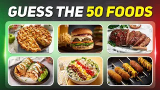 Guess The Food in 8 Seconds 🍔🍕 ||  50 Foods Quiz Challenge 🍖🔥