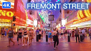 [4K] Fremont Street Las Vegas | Walking Tour on Saturday Night