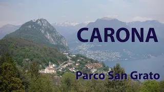 CARONA Parco San Grato 4k Village Garden Walking Tour Lago Lugano #relaxingmusic #relaxingvideo