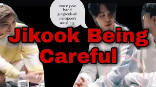 Jikook being careful but still get caught