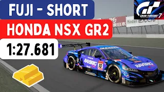 GT7 Lap Time Challenge GOLD LAP GUIDE - Fuji Short - Honda NSX GR2