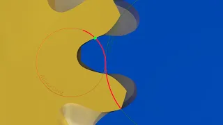 Cycloidal gear teeth profile animated view clearly