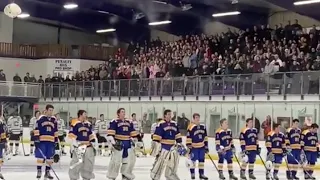 Raw Video: Hockey Game Crowd Finishes Singing National Anthem