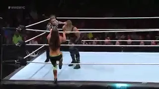 Kacy Catanzaro  Rope Aided Headscissors Takedown on Rhea Ripley