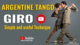 GIRO  - Argentine Tango step - Useful Technique