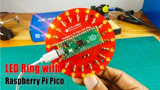 How to make a LED ring with Raspberry Pi Pico board | Raspberry Pi Pico