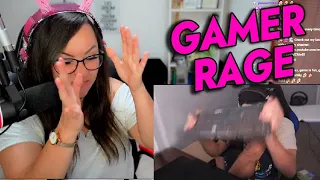 Bunny REACTS to 8 MINUTES OF GAMER RAGE !!! (PART 2)