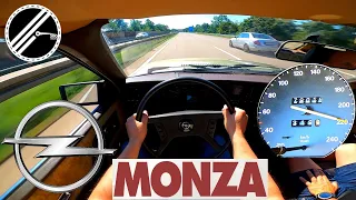 Opel Monza 3.0 E 179 PS Top Speed Drive On German Autobahn No Speed Limit