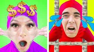 WHAT IF MONEY WERE PEOPLE | 7 CRAZY SITUATIONS & FUNNY MOMENTS BY CRAFTY HACKS