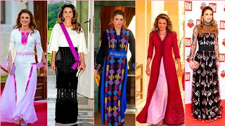 Queen Rania Of Jordan Looking Elegant In Different Dresses