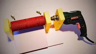 Amazing technique drill powerful drum sander || thickness sander || Homemade Drill Holder