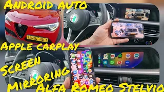 ALFA ROMEO STELVIO Q4 2K21 APPLE CARPLAY & ANDROID AUTO  SCREEN MIRRORING