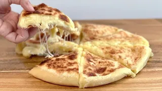 Potato Cheese Bread - No Oven No Yeast Easy Recipe, Cheese Potato Pancake [No Oven] [ASMR]