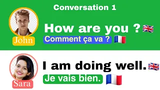 Conversation anglais français | partie 1 | anglais facile | Simple French sentences | Conversation 1