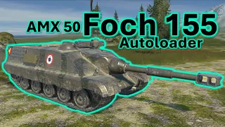 WoT Blitz Foch 155: 5 battles in action (autoloader gun)