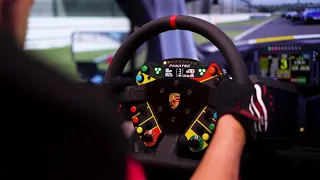 Fanatec Porsche 911 GT3 R steering wheel with Podium Button Module Endurance.